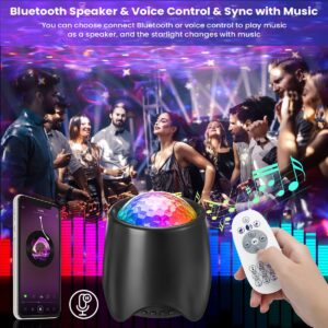 Galaxy Music LED Projector Night Light with Remote Control