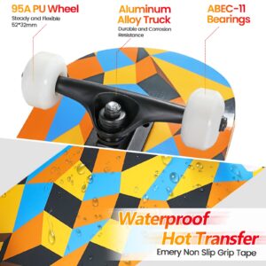 SGODDE 31*8inches Skateboards for Beginners