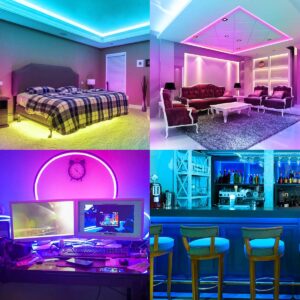 39.4ft Color Changing RGB LED Light Strip with 44-Key IR Remote Controller