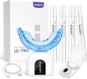 Ualans Teeth Whitener w/ 32x LED Blue-Violet and Red Light
