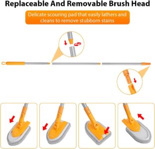 3-Piece Bestnifly Tub & Tile Scrubber Brush