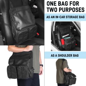 2-in-1 Adjustable Strap Design Car Front Seat Organizer