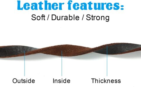 Leather Dog Leash 6 ft Single Handle