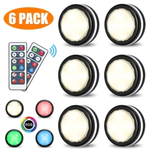 6-Pack Dimmable Under Cabinet Lights w/ Remote & Timing