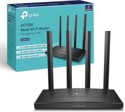 Router dwuzakresowy TP-Link Archer C6 AC1200, porty gigabitowe, zabezpieczenia WPA3, MU-MIMO, obsługa EasyMesh.