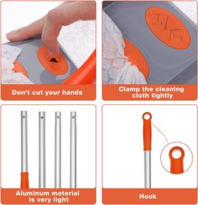 2-Piece Microfiber Reusable Mop Pads w/ 30-Piece Disposable Cloth Mops