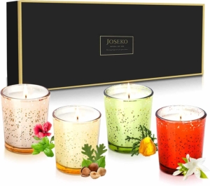4-Set JOSEKO 100% Natural Soy Wax Scented Candles