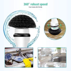 MECO Electric Spin Scrubber w/ 3 Replaceable Brush Heads for Home Cleaning