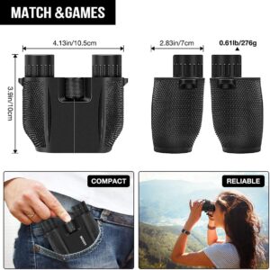 BRGOOD 10×25 High Powered Compact Binoculars