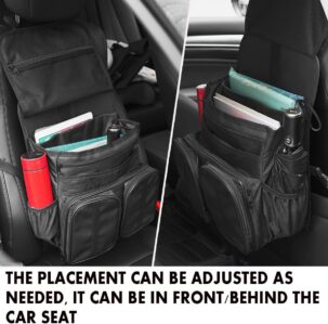 2-in-1 Adjustable Strap Design Car Front Seat Organizer