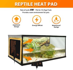 BKVESHI Reptile Heating Pad for 10-65 Gal Tank
