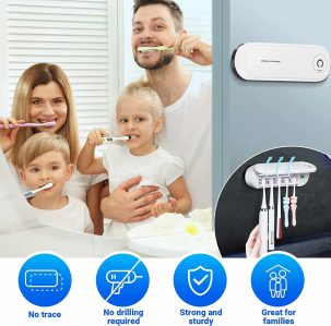 5-Port Wall Mounted Electric Toothbrushes Holder
