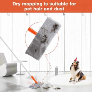 2-Piece Microfiber Reusable Mop Pads w/ 30-Piece Disposable Cloth Mops