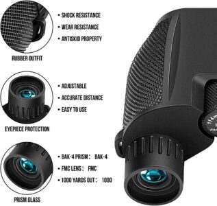 BRGOOD 10×25 High Powered Compact Binoculars