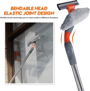 Bestnifly 2-in-1 Window Squeegee Cleaner w/ Extension Pole