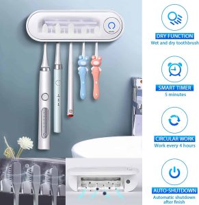 5-Port Wall Mounted Electric Toothbrushes Holder