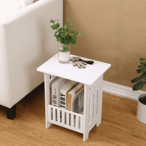 Modern Bedside Table 32 x 26 x 40cm White