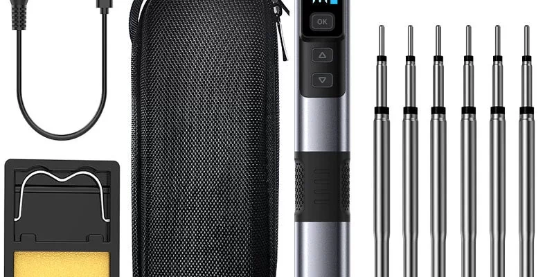 FNIRSI HS-02 Smart Soldering Iron High-Power 100W with Quick Charging PD/QC