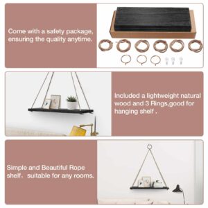 3-Set Wall Shelf Modern Wood Christmas Decor Floating Shelves