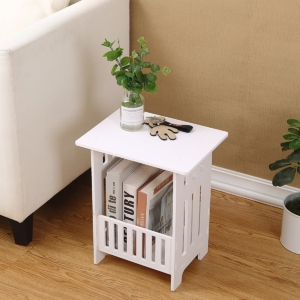 Modern Bedside Table 32 x 26 x 40cm White