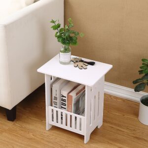 Modern Bedside Table 32 x 26 x 40cm White