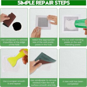 4-Pack Wall Repair Cream Putty with Scraper and Sandpaper