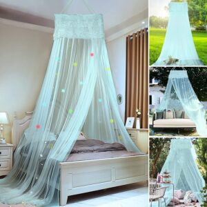 Bed Canopy with Stars Snowflake Stickers