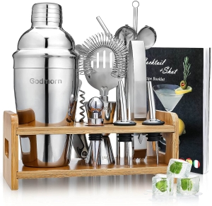 Godmorn Stainless Steel Cocktail Shaker Set