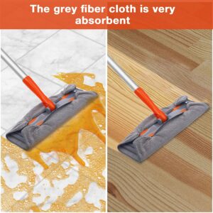 2-Piece Microfiber Reusable Mop Pads w/ 30-Piece Disposable Cloth Mops