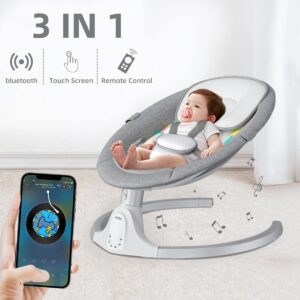 Motorized Portable Baby Swing Gray