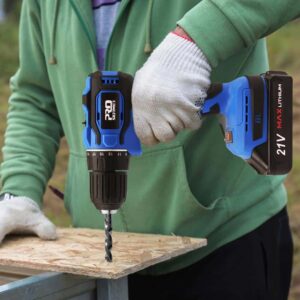 21V Brushless 40NM 2000mAh Electric Drill w/ 5-Piece Bits