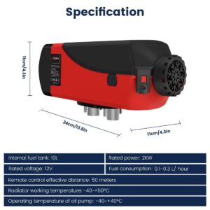 Hcalory 12V 2KW Diesel Air Parking Heater