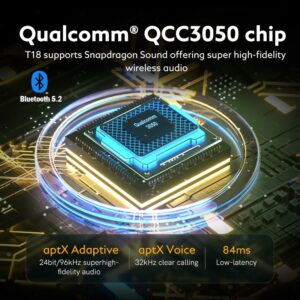 QCY T18 Earphones Bluetooth V5.2 QCC3050 aptX