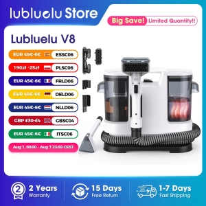 Lubluelu V8 800W Czyścik do dywanów z gorącą wodą