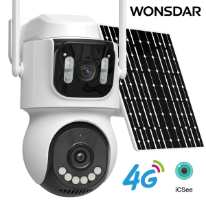 WONSDAR Kamera PTZ IP Solarna 4G Bezpieczeństwa z Automatycznym Śledzeniem