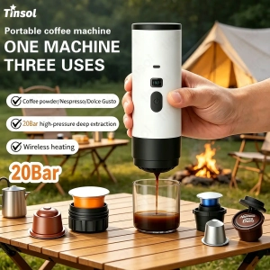 Φορητή Καφετιέρα Espresso 3-σε-1 για Σπίτι, Αυτοκίνητο και Ταξίδια