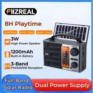 Fiizreal TG-088BT-S Ηλιακό Ραδιόφωνο Πλήρους Ζώνης & Ηχείο Bluetooth