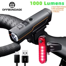 OFFBONDAGE HS-B9 Wodoodporna lampka rowerowa z ładowaniem USB-C