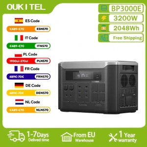 OUKITEL BP3000E Przenośna Stacja Zasilania 2048Wh Bateria LiFePO4 Generator Słoneczny 3200W