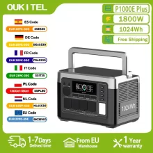 OUKITEL P1000 PLUS Hordozható erőmű 1800W Napelemes generátor