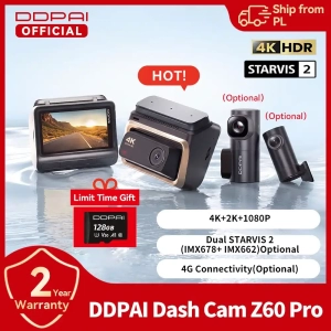 DDPAI Z60 Pro 4K HDR Potrójna kamera samochodowa
