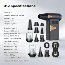 16C110000 Bezprzewodowy wentylator turbo