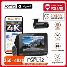 70mai Kamera samochodowa 4K A810: Ultra HD 150° FOV z GPS i ADAS