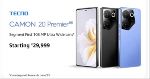 Tecno Camon 20 Premier 5G Phone in India With Dimensity 8050
