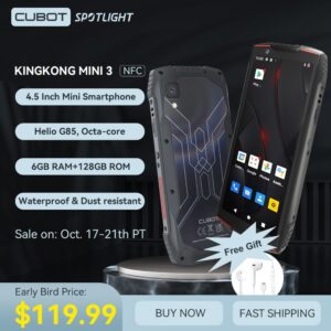 Cubot KingKong MINI 3 4.5″ Mini Smartphone 6GB/128GB