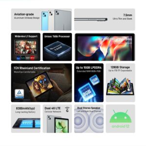 DOOGEE T10 Tablet 10.1″ 8GB+128GB [Free Gift]