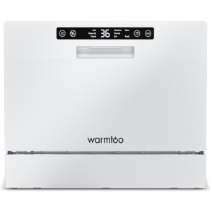 Warmtoo Countertop Built-in Dishwashers White w/ LED Display