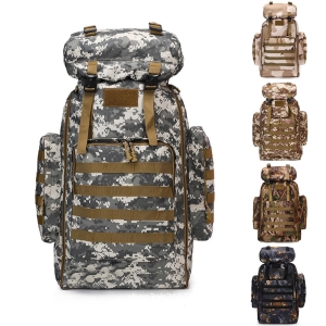 80L Waterproof Molle Camo Tactical Backpack