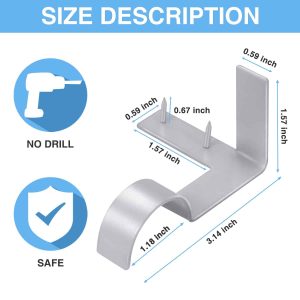 4-Piece Curtain Rod Brackets Set