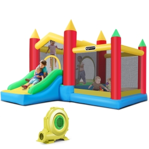 Kimbosmart Inflatable Bounce House 10×9.2×7.2 ft w/ Blower